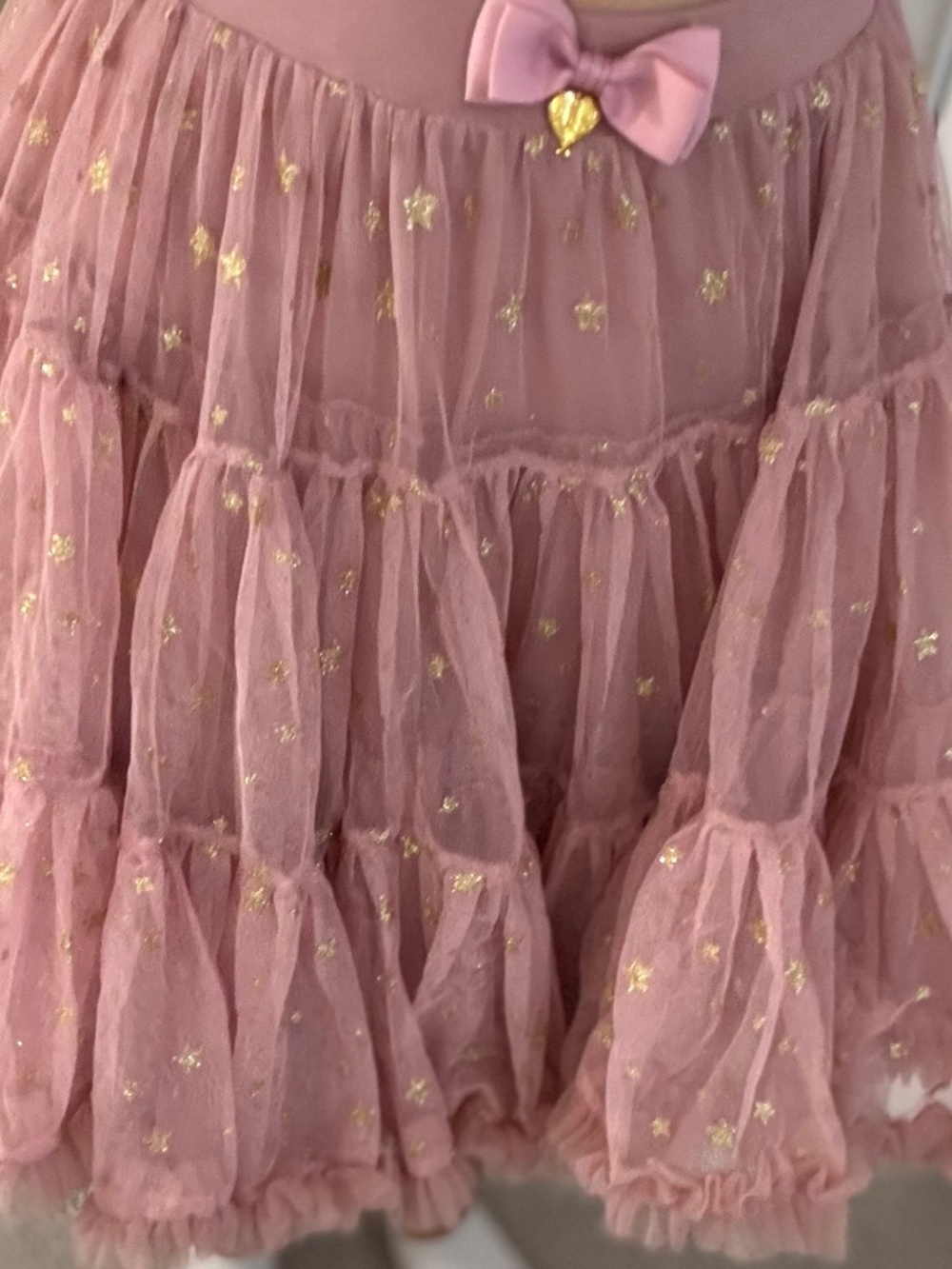 Angels Face Rose with Gold Star Tutu